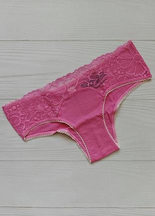 Мягкие трусики из хлопка и кружева victoria's secret оригинал
