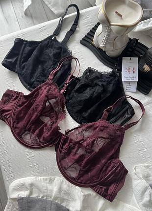 Неймовірної краси бюсти від primark😍 нові розміри 📌бордовий 90c 📌чорний 75e, 85e, 85f