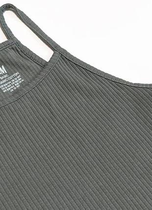 Бавовняна майка топ у рубчик від h&m оригінал