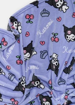 Детский флисовый плед kuromi куроми, размер 130х160 см