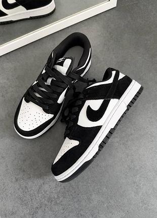 Стильные женские кроссовки nike sb dunk low white black