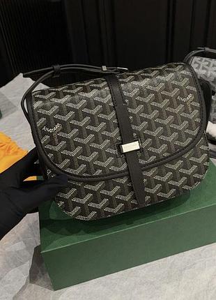 Сумка жіноча goyard чорна нова шкіра