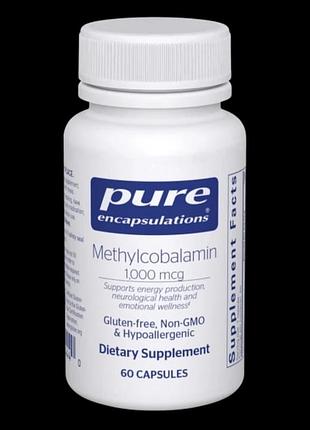 Pure encapsulations – methylcobalamin (vitamin b12) 1,000 mcg, 60 capsules