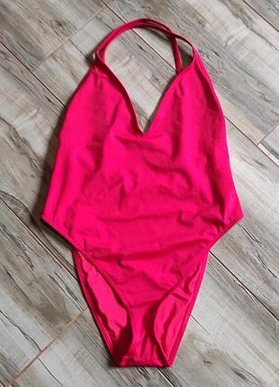 Яскраво-червоний суцільний купальник asos design, розмір s (eu 38 / uk 10)
