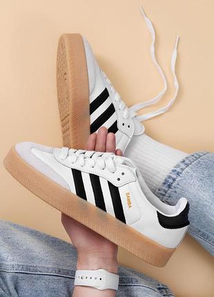 Кроссовки женские samba platform black/white