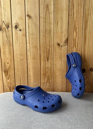Літні сині тапки шльопанці сандалі босоніжки крокси crocs