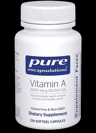 Pure encapsulations vitamin a 3,000 mcg (10,000 iu)