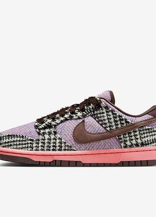 Оригінал! сша! жіночі кросівки nike dunk low x harris tweed hq5036-902 кеди новий стан