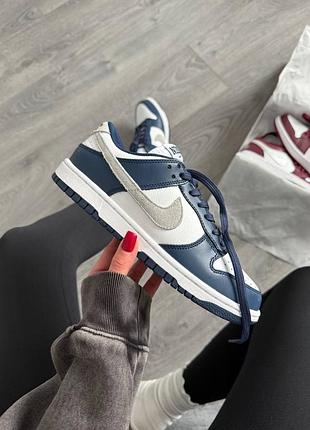Стильні жіночі кросівки nike sb dunk navy blue