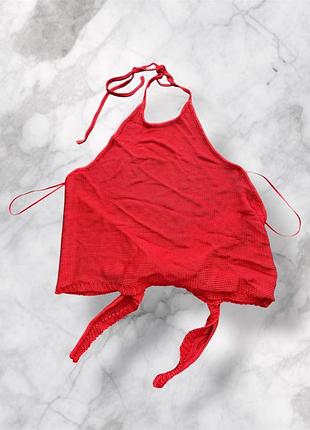 Топ червоний zara відкрита спинка