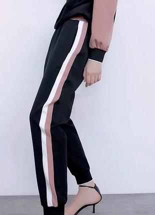 Штани джогери на лампасах zara