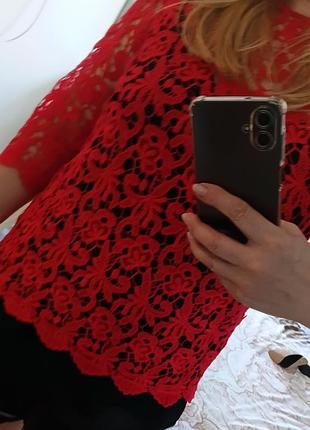 Топ блузка кружевная л хл
