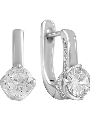 Серебряные серьги komilfo с фианитами (2136453)