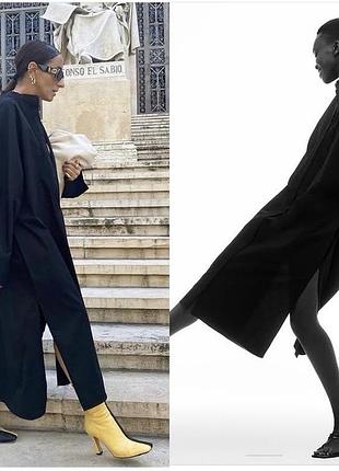 Чорна сукня/ плаття з бавовни від бренду zara