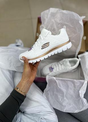 Оригінальні жіночі кросівки skechers graceful get connected 12615-wtrg