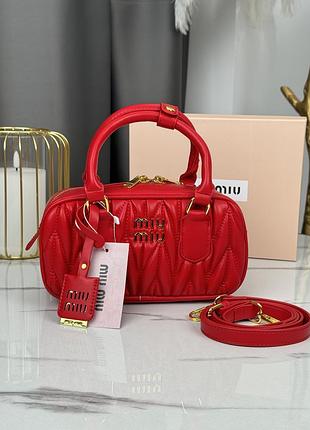 Miumiu брендовая сумка эко кожа премиум красная