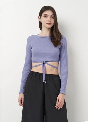 Кроп-топ з рукавами zara