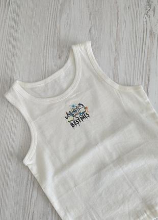 Легкая хлопковая маечка для мальчика на 2-3 года primark