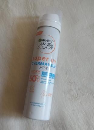 Сонцезахисний спрей garnier ambre solaire super uv overmakeup spf50