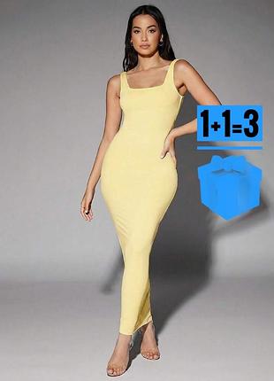 Довга обтисла сукня shein s