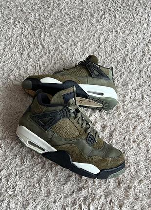 Чоловічі кросівки nike air jordan 4 retro se craft medium olive оригінал