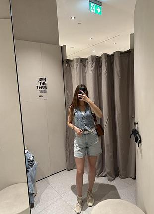 Джинсові шорти zara блакитні