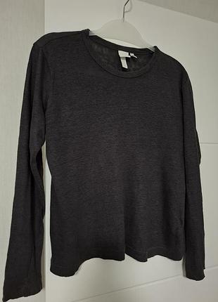 Льняной лонгслив h&amp;m лонг лен 3