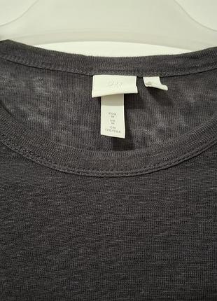 Льняной лонгслив h&amp;m лонг лен 7