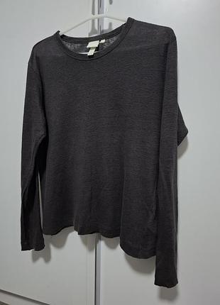 Льняной лонгслив h&amp;m лонг лен 5