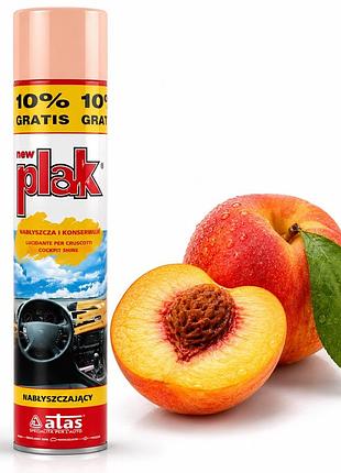 Полироль торпеды спрей 750ml "plak" персик (24шт/ящ)