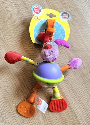 Підвісна розвивальна іграшка-брязкальце на коляску biba toys «песик» 076
