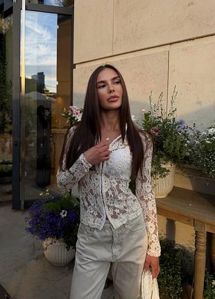 Гіпюрова блуза