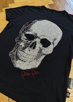 Оригінальна футболка philipp plein / skull strass/архів/ унісекс