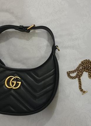 Сумка у формі півмісяця gucci gg marmont