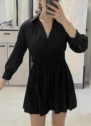Коротка чорна сукня zara