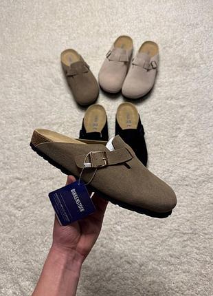 Капці birkenstock boston коричневі