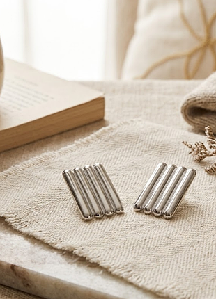 Массивные геометрические серьги нержавеющая сталь stainless steel