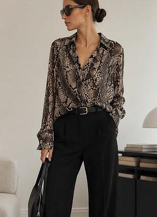 Блуза zara зміїний принт