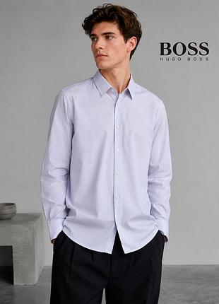 Оригінальна чоловіча сорочка з італійської бавовни boss 45 l-xl