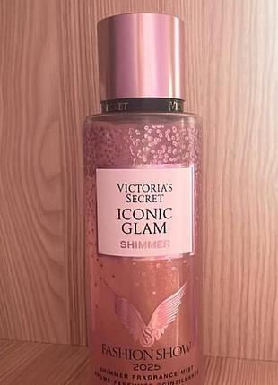 Мист victoria's secret iconic glam с шиммером(на фото выделено его остаток)в идеальном состоянии оригинал