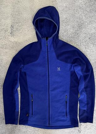 Флісова кофта haglöfs polartec m з капюшоном outdoor hiking trekking