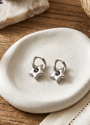 Сережки з зірочками нержавіюча сталь stainless steel