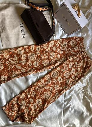 Zara брюки палаццо із вмістом льону