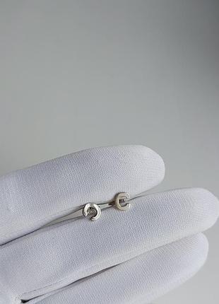 Серебряные серьги гвоздики