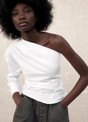 Нова асиметрична блуза zara бавовна