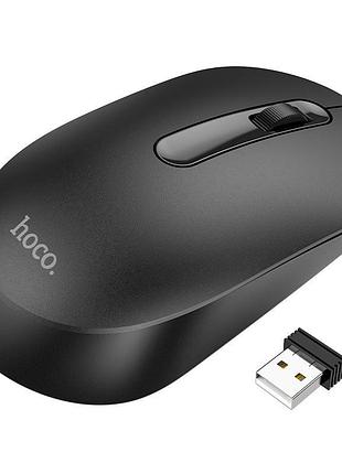 Маніпулятор миша hoco gm14 platinum 2.4g business wireless mouse black