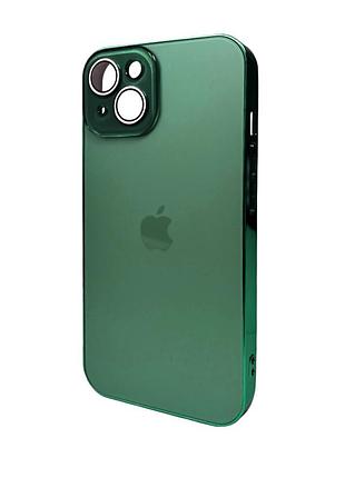 Чохол для смартфона ag glass sapphire frame magsafe logo for apple iphone 15 cangling green