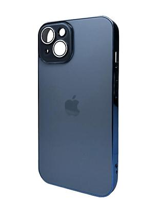 Чохол для смартфона ag glass sapphire frame magsafe logo for apple iphone 14 sea blue