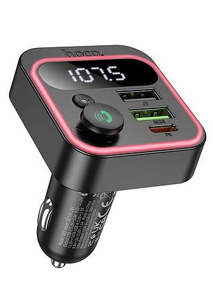 Азп з fm-модулятором hoco e85 tiger pd20w+qc3.0 car bt fm transmitter black