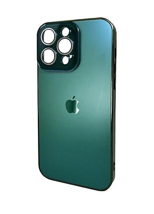 Чохол для смартфона ag glass sapphire frame magsafe logo for apple iphone 15 pro cangling green